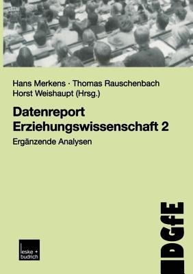 Datenreport Erziehungswissenschaft 2: Ergänzende Analysen - cover