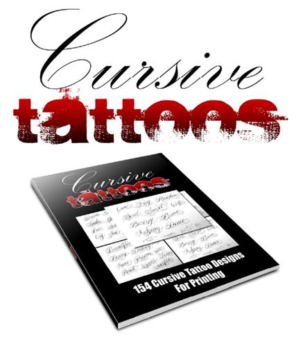 Kursive Schreibschrift Tattoos.