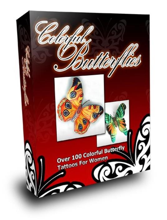 Farbige Schmetterlinge Tattoos. Über 100 farbige Schmetterlings Tattoos für Frauen.