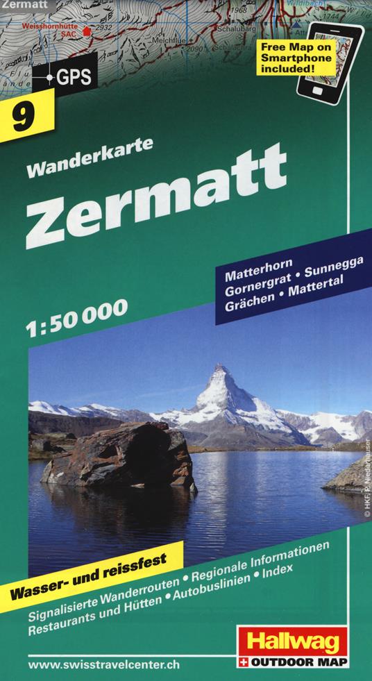 Zermat 1:50.000. Carta escursionistica - copertina