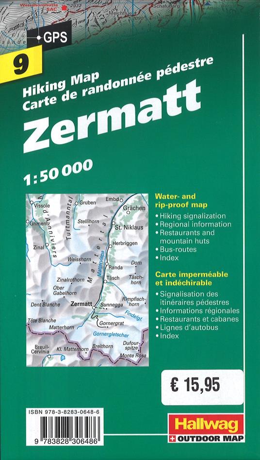 Zermat 1:50.000. Carta escursionistica - 2