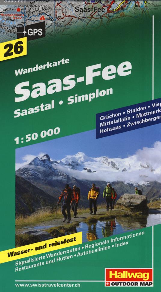 Saas-Fee 1:50.000. Carta escursionistica - copertina