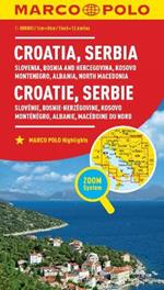 Croatia and Serbia Marco Polo Map: Includes Slovenia, Bosnia and Hercegovina, Kosovo, Montenegro, Albania and North Macedonia