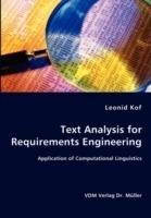 Text Analysis for Requirements Engineering- Application of Computational Linguistics - Leonid Kof - cover