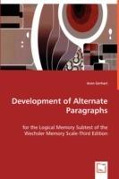 Development of Alternate Paragraphs - Aron Gerhart - cover