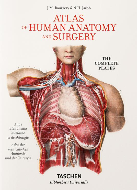 Bourgery. Atlas of human anatomy and surgery. Ediz. inglese, francese, tedesca - Jean-Baptiste Bourgery,Nicolas H. Jacob - copertina