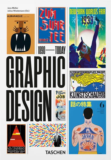 The history of graphic design. 45th Ed. Ediz. italiana, spagnola e inglese. Vol. 1: 1890-1959 - Jens Müller - copertina