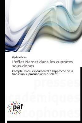 L'Effet Nernst Dans Les Cuprates Sous-Dopes - Capan-C - cover