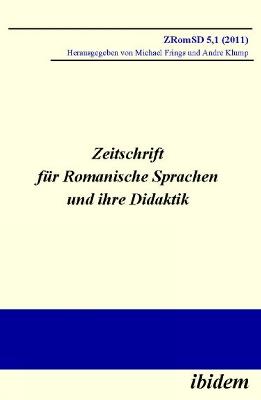 Zeitschrift f r Romanische Sprachen und ihre Didaktik. Heft 5.1 - cover