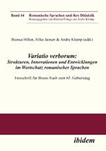 Variatio verborum: Strukturen, Innovationen und Entwicklungen im Wortschatz romanischer Sprachen. Festschrift f r Bruno Staib zum 65. Geburtstag