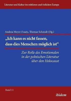 Die Rolle des Emotionalen in der polnischen Literatur  ber den Holocaust. - cover