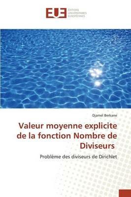 Valeur Moyenne Explicite de la Fonction Nombre de Diviseurs - Berkane-D - cover