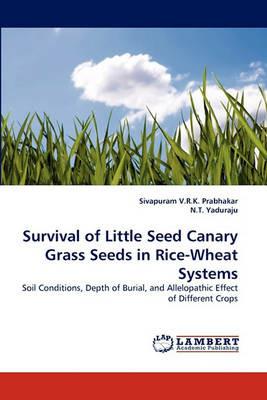 Survival of Little Seed Canary Grass Seeds in Rice-Wheat Systems - Sivapuram V R K Prabhakar,N T Yaduraju - cover
