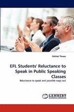 EFL Students' Reluctance to Speak in Public Speaking Classes