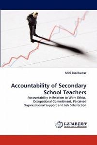 Accountability of Secondary School Teachers - Mini Sunilkumar - cover