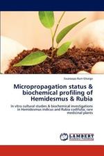 Micropropagation status & biochemical profiling of Hemidesmus & Rubia
