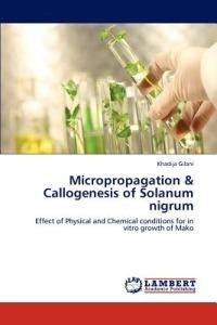 Micropropagation & Callogenesis of Solanum Nigrum - Khadija Gilani - cover