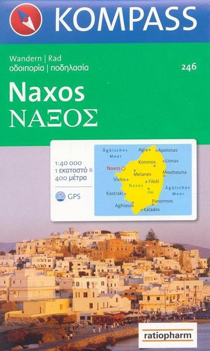 Carta escursionistica n. 246. Grecia. Naxos 1:50.000. Adatto a GPS. Digital map. DVD-ROM - copertina