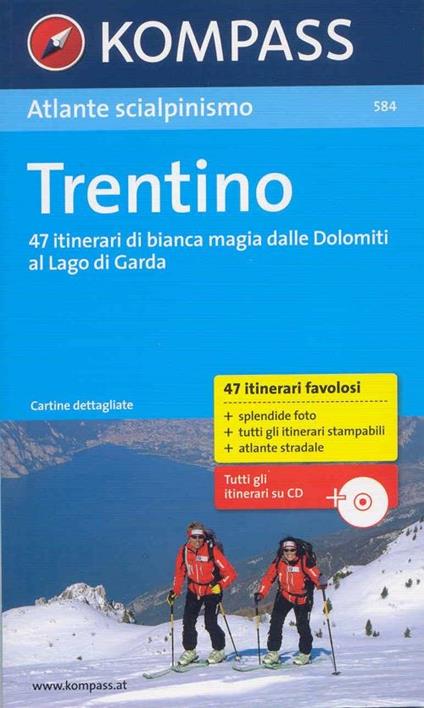 Atlante scialpinismo n. 584. Trentino - copertina