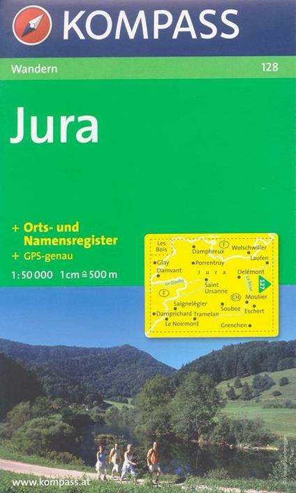 Carta escursionistica e stradale n. 128. Jura. Adatto a GPS. Digital map. DVD-ROM - copertina
