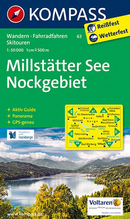Carta escursionistica n. 63. Millstätter See, Nockgebiet 1:50.000 - copertina