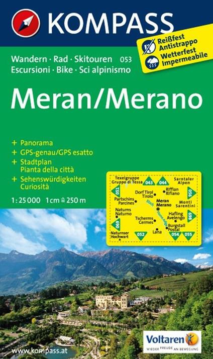 Carta escursionistica n. 053. Merano-Meran 1:25.000. Adatto a GPS. Digital map. DVD-ROM - copertina