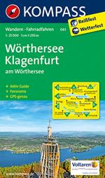 Carta escursionistica n. 061. Wörthersee, Klagenfurt 1:25.000