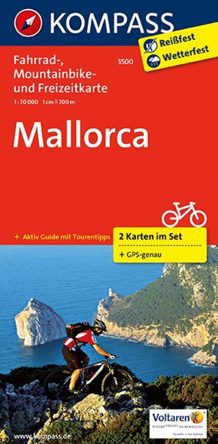 Cartina ciclistica n. 3500 Mallorca. Set di 2 cartine. Ediz. multilingue - copertina