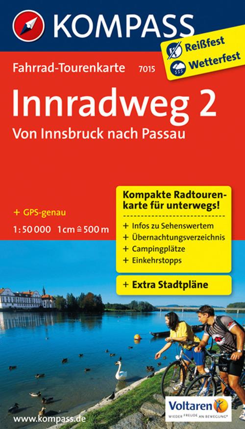 Carta cicloturistica tour n. 7015. Innradweg - copertina