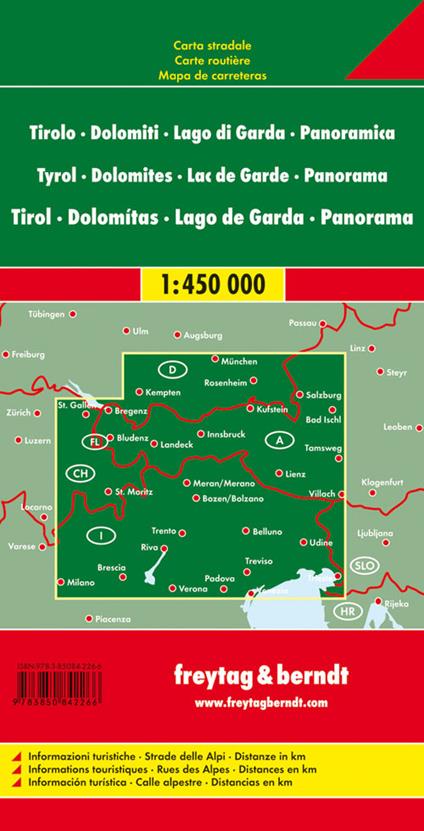 DOLOMITI PAN.1:450.000 n.e. - copertina