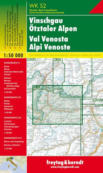 Val Venosta 1:50.000 - copertina
