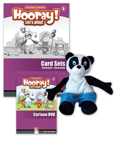  Hooray! Let's play! Level B. Visual pack (story cards, flashcards, hand puppet) -  Herbert Puchta, Günter Gerngross - copertina