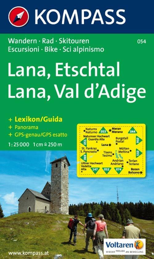 Carta escursionistica n. 054. Lana 1:25.000 - copertina