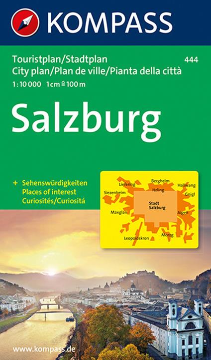 Pianta della città n. 444. Salisburgo-Salzburg 1:10.000. Ediz. bilingue - copertina