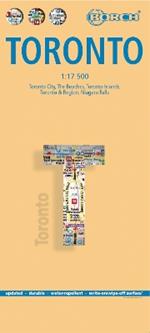 Toronto, Borch Map: Toronto City, The Beaches, Toronto Islands, Toronto & Region, Niagara Falls