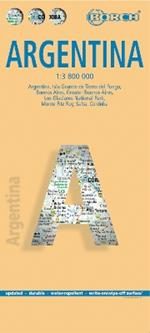 Argentina, Argentinien, Borch Map: Argentina, Isla Grande de Tierra del Fuego, Buenos Aires, Greater Buenos Aires, Los Glaciares National Park, Monte Fitz Roy, Salta, Córdoba
