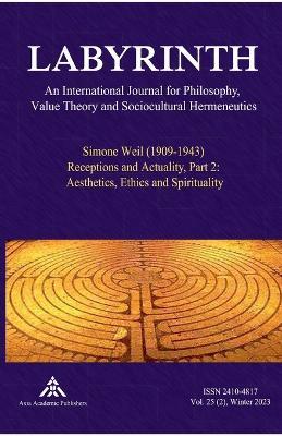 Simone Weil (1909-1943) Receptions and Actuality, Part 2: Aesthetics, Ethics and Spirituality - cover