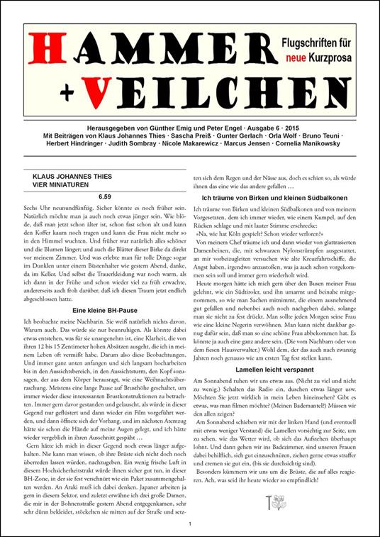 Hammer + Veilchen Nr. 6