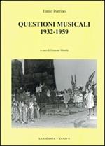 Questioni musicali 1932-1959