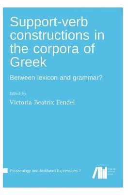Support-verb constructions in the corpora of Greek - cover
