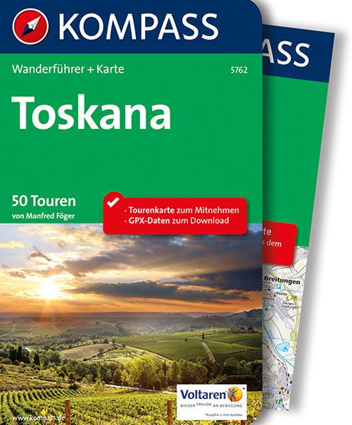Guida escursionistica n. 5762. Toskana. Con carta - Manfred Föger - copertina