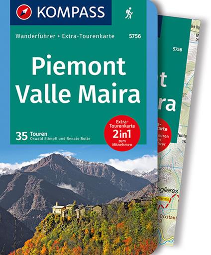 Guida escursionistica n. 5756. Piemont, Valle Maira. Ediz tedesca. Con carta - copertina