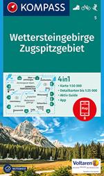 Carta escursionistica n. 5. Wettersteingebirge, Zugspitzgebiet 1:50.000