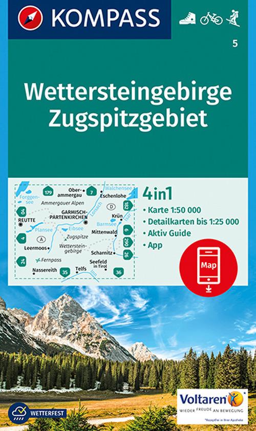 Carta escursionistica n. 5. Wettersteingebirge, Zugspitzgebiet 1:50.000 - copertina