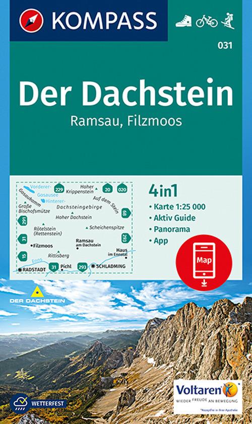 Carta escursionistica n. 031. Der Dachstein, Ramsau, Filzmoos 1:25.000 - copertina