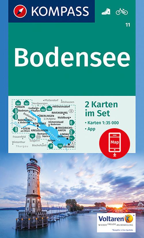 Carta escursionistica n. 11. Bodensee 1:35.000 (set di 2 carte) - copertina