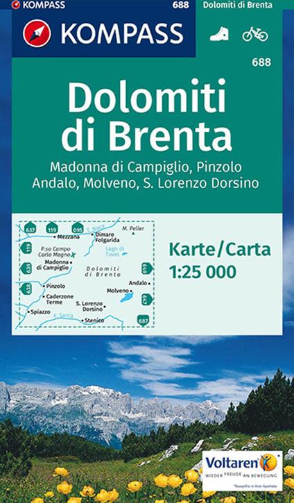 Carta escursionistica n. 688. Gruppo di Brenta, Madonna di Campiglio 1:25.000 - copertina