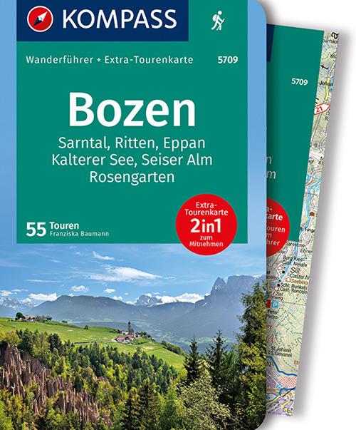 Guida escursionistica n. 5709. Bozen. Sarntal, Ritten, Eppan, Kalterer See, Seiser Alm, Rosengarten. Con carta - Franziska Baumann - copertina