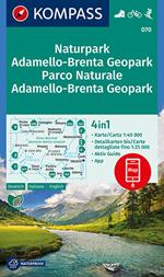 Carta escursionistica n. 070. Parco Naturale Adamello, Brenta 1:40.000. Ediz. italiana, tedesca e inglese