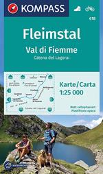 Carta escursionistica n. 618. Val di Fiemme, Catena del Lagorai 1:25.000
